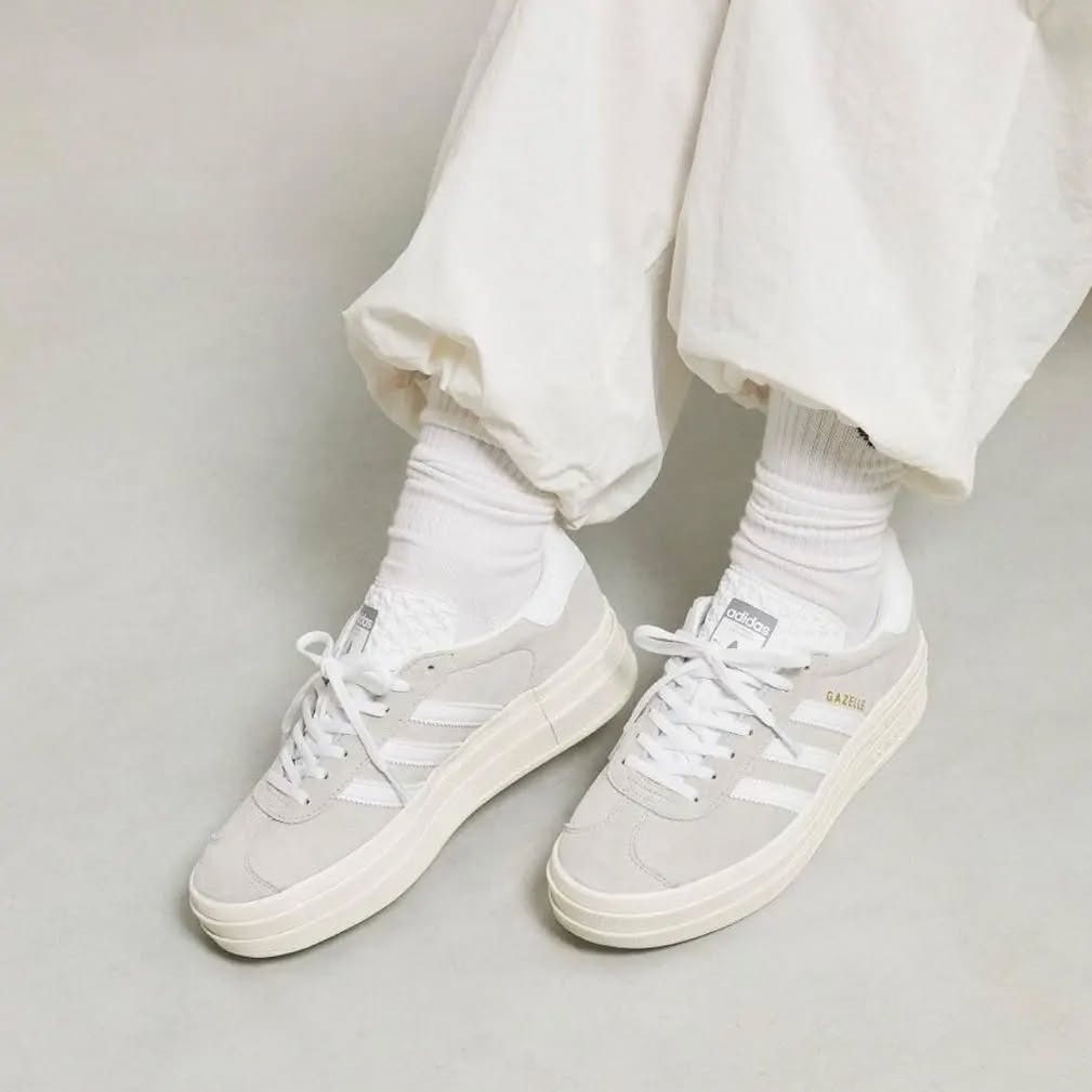 Adidas Gazelle Bold Grey White (Women's) - HQ6893 - Men's and Women's Sneakers > Sneakers > Adidas Gazlle > Low - Top Sneakers