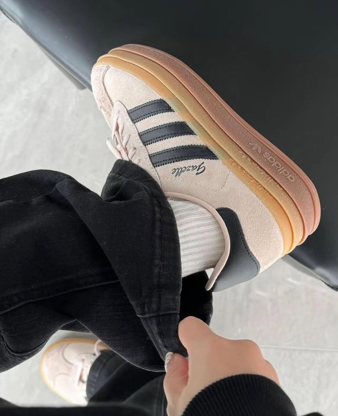 Adidas Gazelle Bold Wonder Quartz Black Gum (W) - IE0429 - Men's and Women's Sneakers > Sneakers > Adidas Gazlle > Low - Top Sneakers