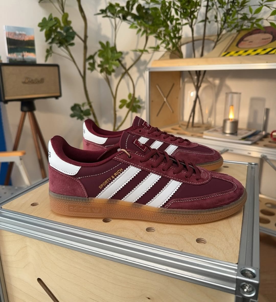 Adidas Handball Spezial Sporty & Rich Shadow Red - JP7068 - Men's and Women's Sneakers > Sneakers > Adidas Handball Spezial > Low - Top Sneakers