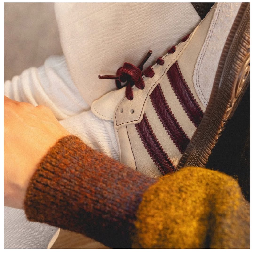 Adidas Samba OG Wonder White Maroon - IG1987 - Men's and Women's Sneakers > Sneakers > Adidas Samba > Low - Top Sneakers
