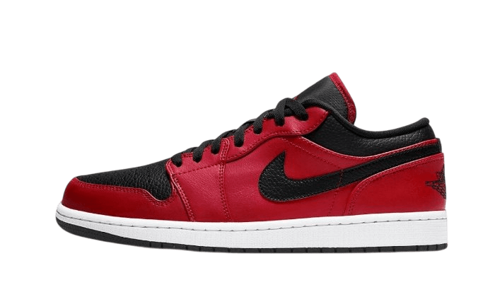 Air Jordan 1 Low Reverse Bred Pebbled Swoosh - 553558 - 605 - Men's and Women's Sneakers > Sneakers > Jordan 1 > Low - Top Sneakers