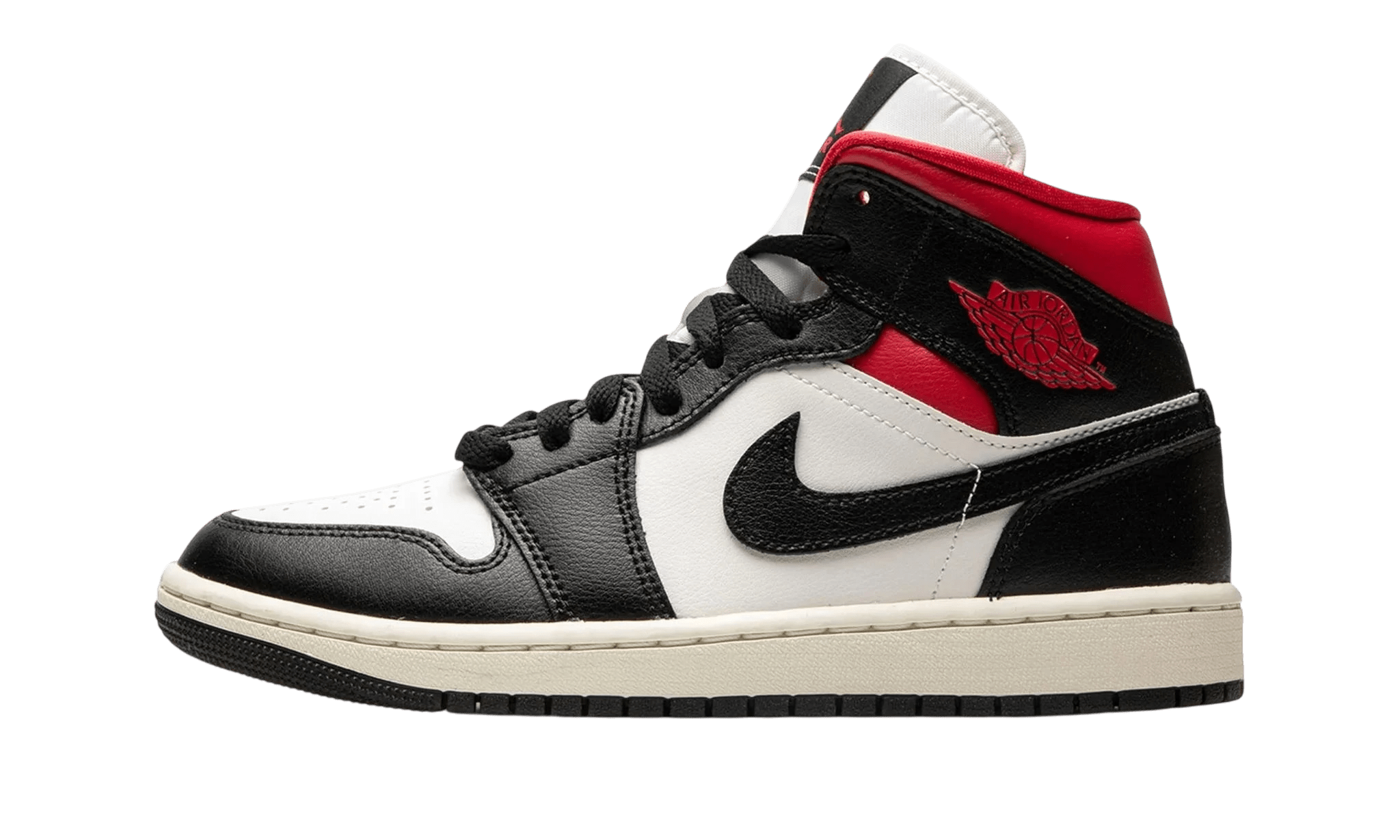 Jordan 1 Mid Black Gym Red - BQ6472 - 061 - Men's and Women's Sneakers > Sneakers > Jordan 1 > Mid - Top Sneakers