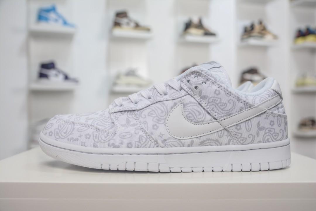 Nike Dunk Low "White Paisley" (W) - DJ9955 - 100 - Men's and Women's Sneakers > Sneakers > Nike Dunk > Low - Top Sneakers
