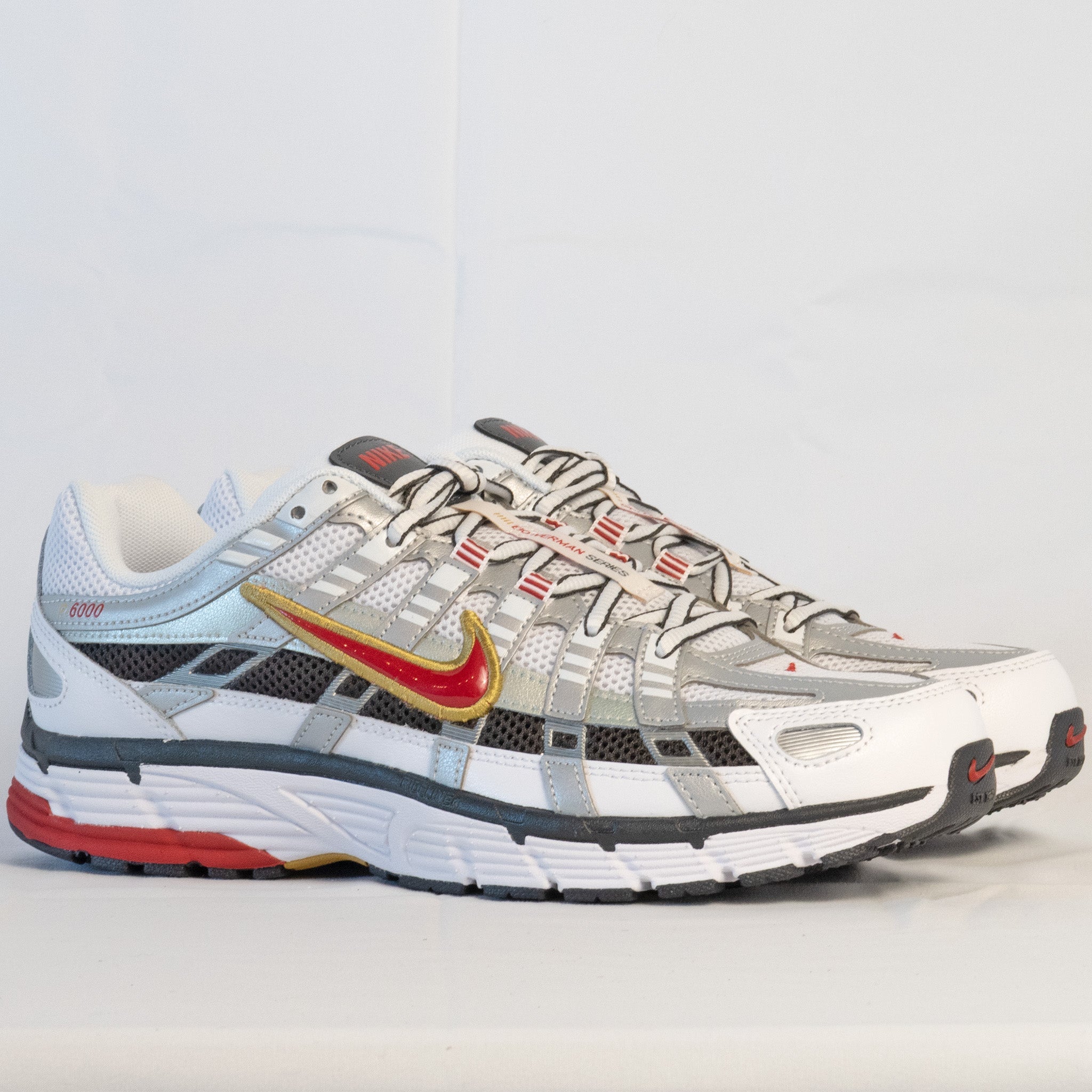 Nike P - 6000 White Gold Red - BV1021 - 101 - Men's and Women's Sneakers > Sneakers > P - 6000 > Low - Top Sneakers