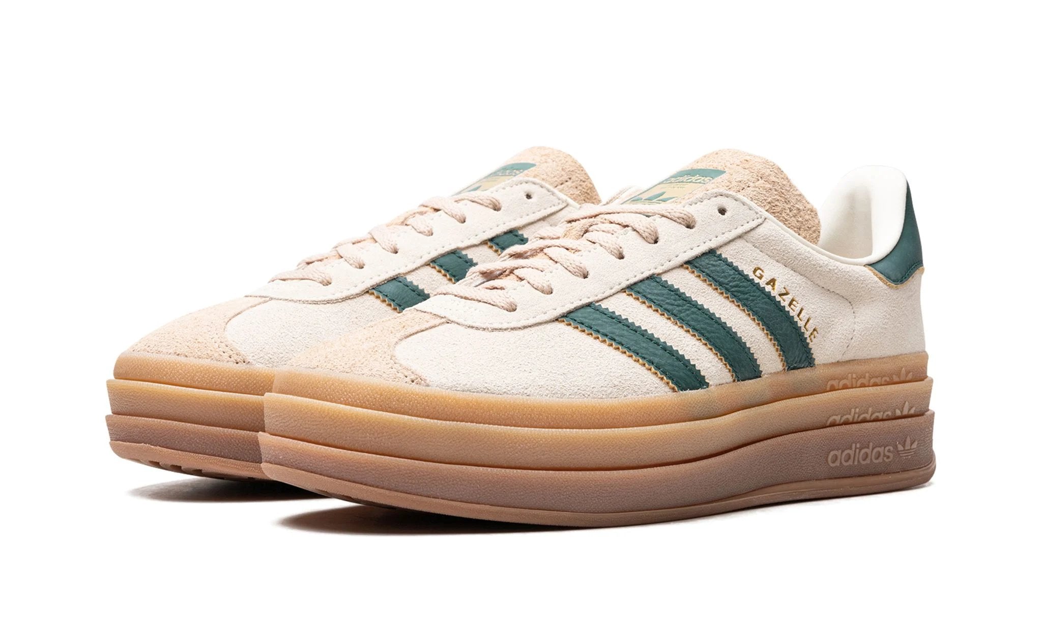 adidas Gazelle Bold Magic Beige Collegiate Green (W) - ID7056 - Sneakers