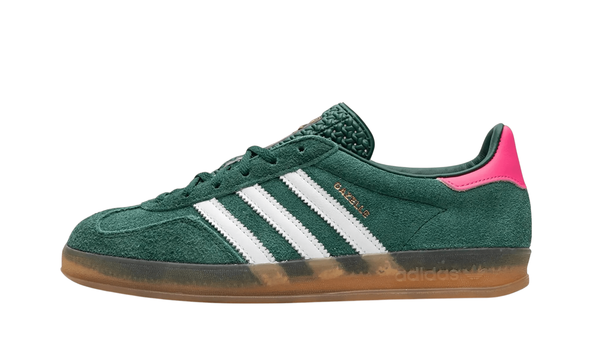 Adidas Gazelle Indoor Collegiate Green Lucid Pink (W) - IG5929 - Men's and Women's Sneakers > Sneakers > Adidas Gazlle > Low - Top Sneakers