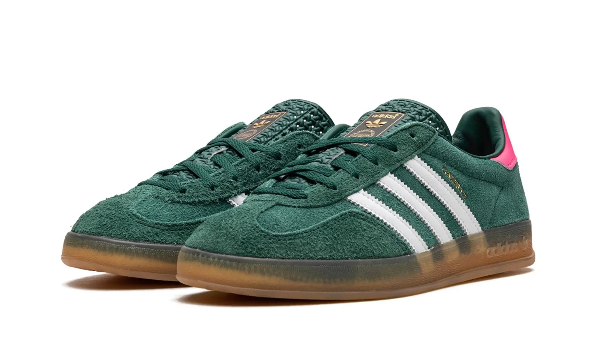 Adidas Gazelle Indoor Collegiate Green Lucid Pink (W) - IG5929 - Sneakers