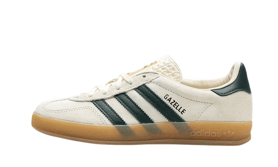 Adidas Gazelle Indoor Cream White Collegiate Green Gum - IH7502 - Men's and Women's Sneakers > Sneakers > Adidas Gazlle > Low - Top Sneakers