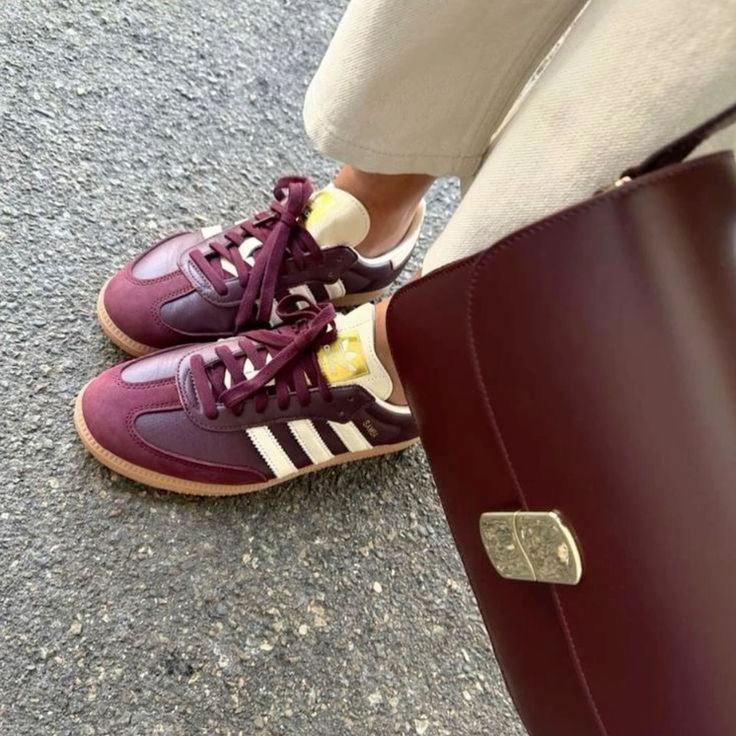 adidas Samba OG Maroon Gold Metallic (W) - ID0477 - Men's and Women's Sneakers > Sneakers > Adidas Samba > Low - Top Sneakers