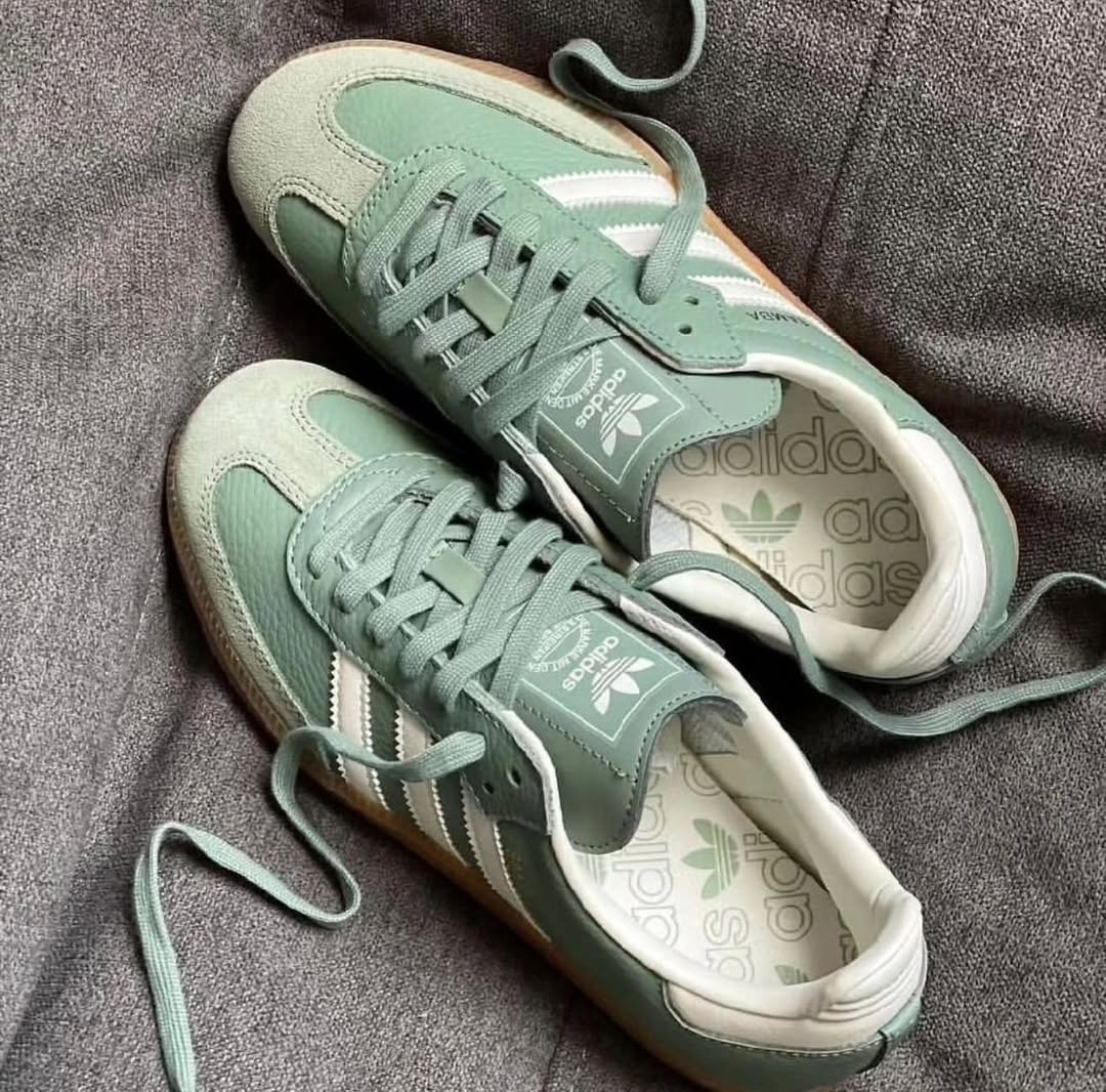 Adidas Samba OG Silver Green - IE7011 - Men's and Women's Sneakers > Sneakers > Adidas Samba > Low - Top Sneakers