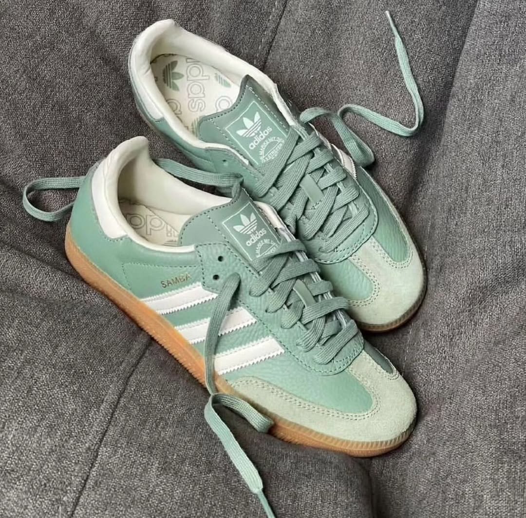Adidas Samba OG Silver Green - IE7011 - Men's and Women's Sneakers > Sneakers > Adidas Samba > Low - Top Sneakers