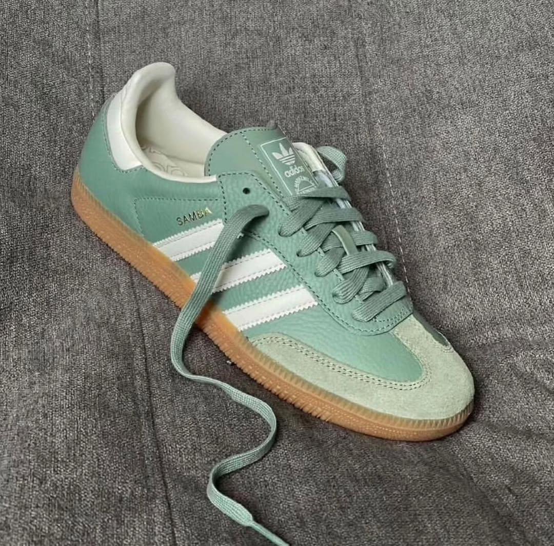 Adidas Samba OG Silver Green - IE7011 - Men's and Women's Sneakers > Sneakers > Adidas Samba > Low - Top Sneakers