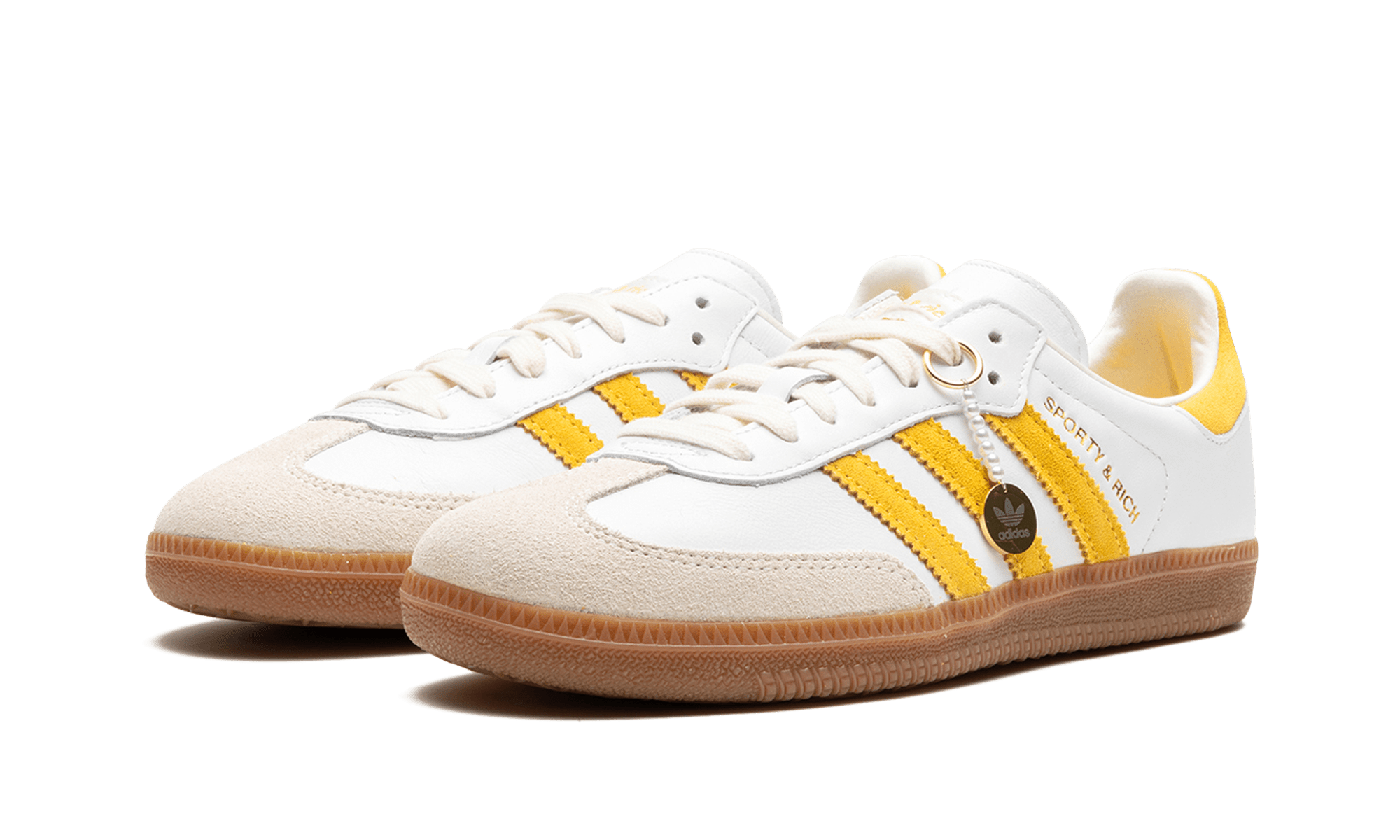 Adidas Samba OG Sporty & Rich White Bold Gold - IF5661 - Men's and Women's Sneakers > Sneakers > Adidas Samba > Low - Top Sneakers
