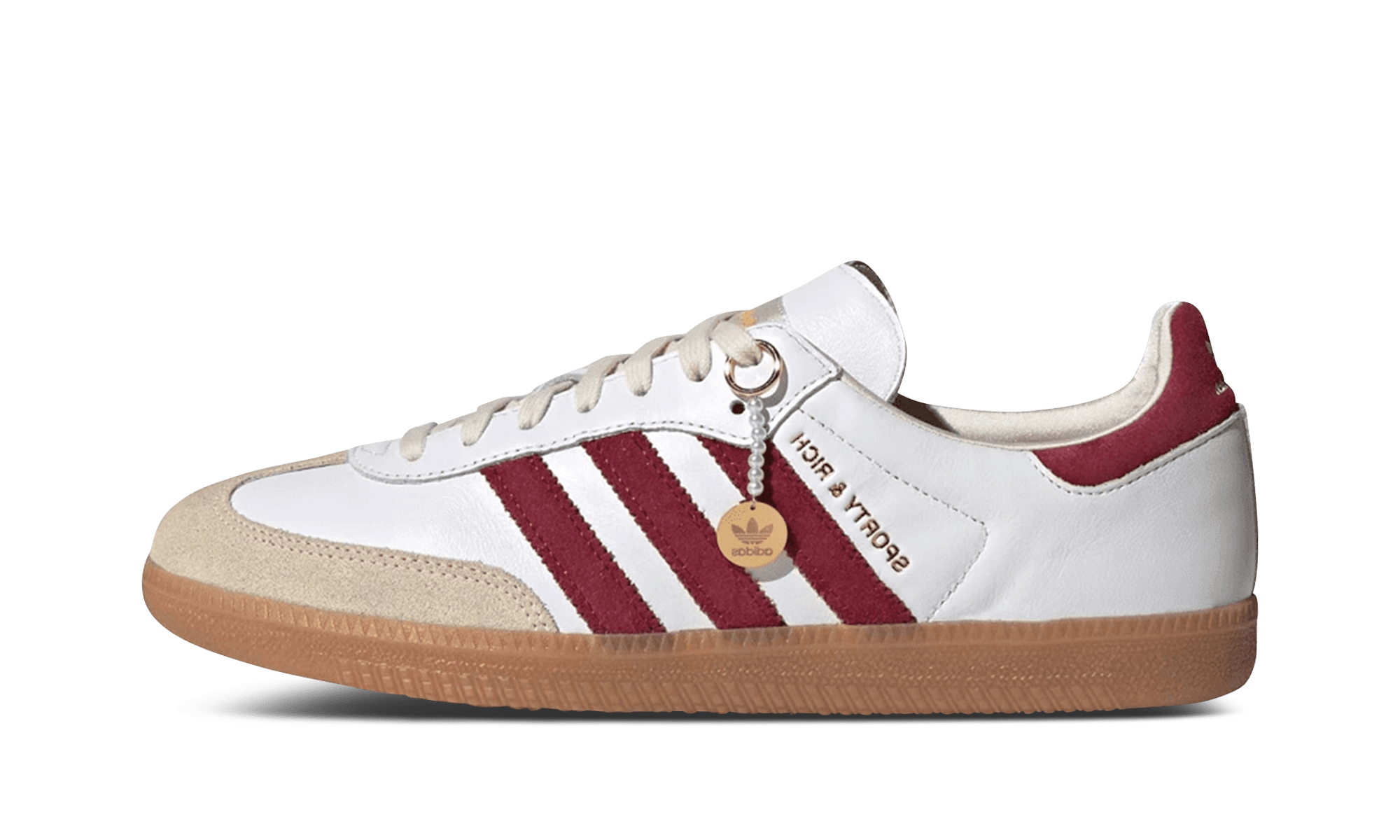 Adidas Samba OG Sporty & Rich White Core Burgundy - IF5660 - Men's and Women's Sneakers > Sneakers > Adidas Samba > Low - Top Sneakers
