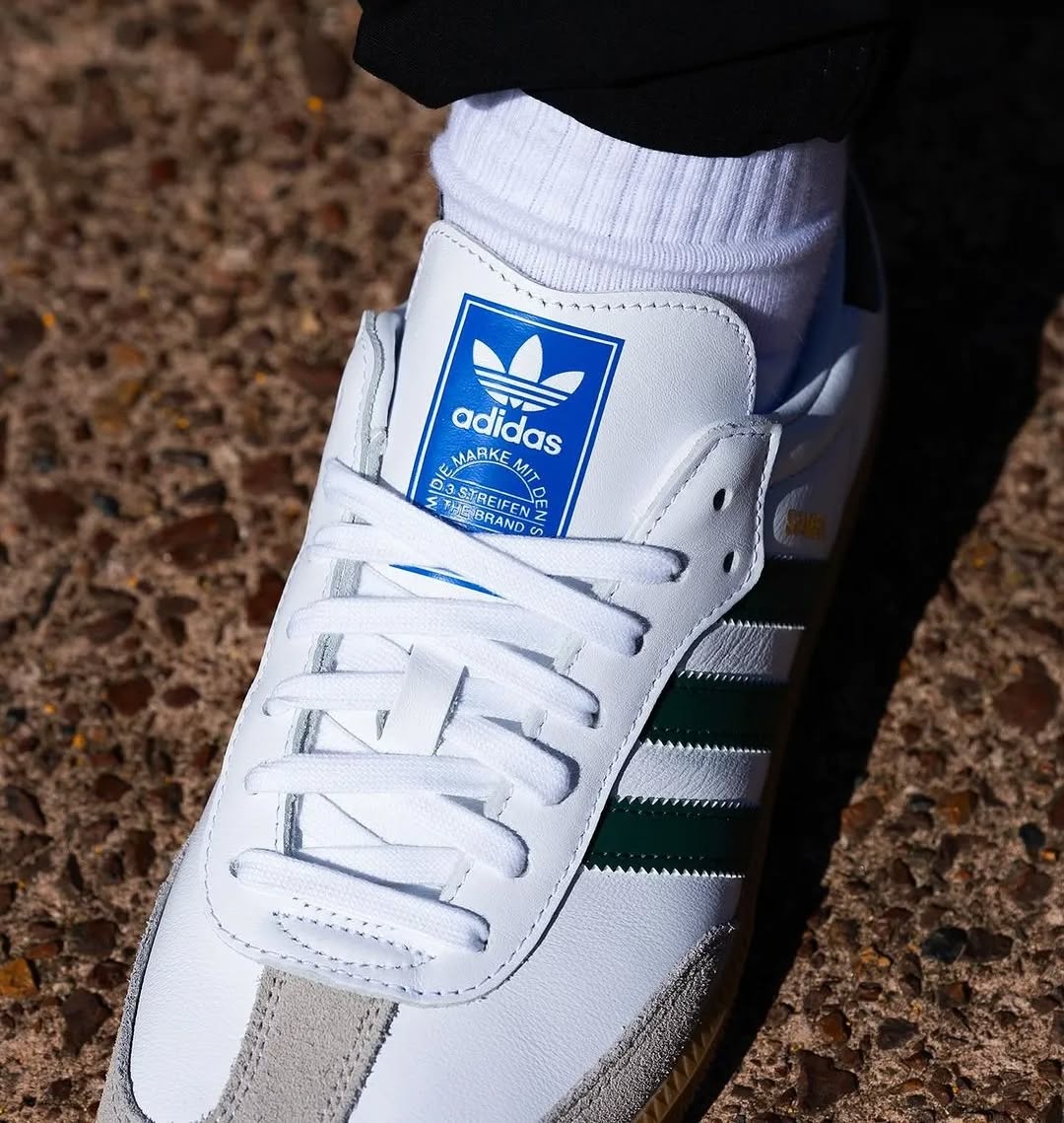 Adidas Samba OG White Collegiate Green Gum - IE3437 - Men's and Women's Sneakers > Sneakers > Adidas Samba > Low - Top Sneakers