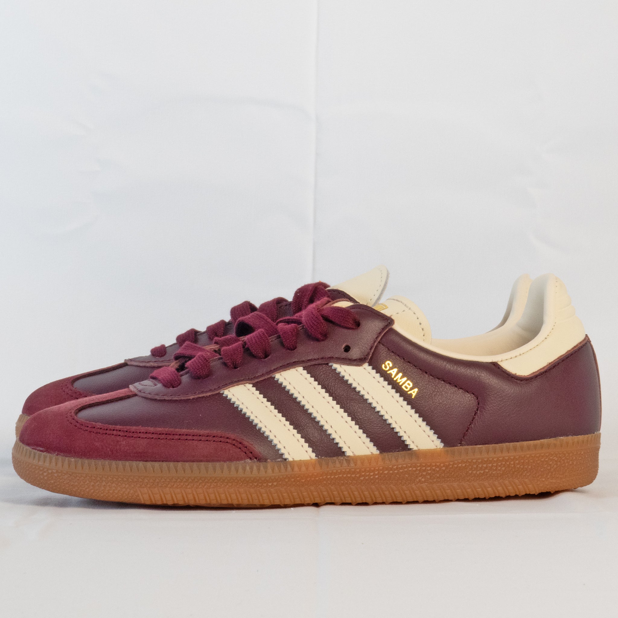 adidas Samba OG Maroon Gold Metallic (W)