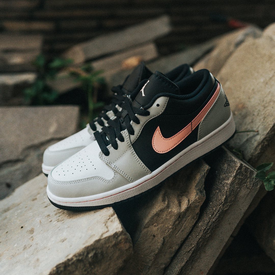 Air Jordan 1 Low Black Grey Pink - 553558 - 062 - Men's and Women's Sneakers > Sneakers > Jordan 1 > Low - Top Sneakers
