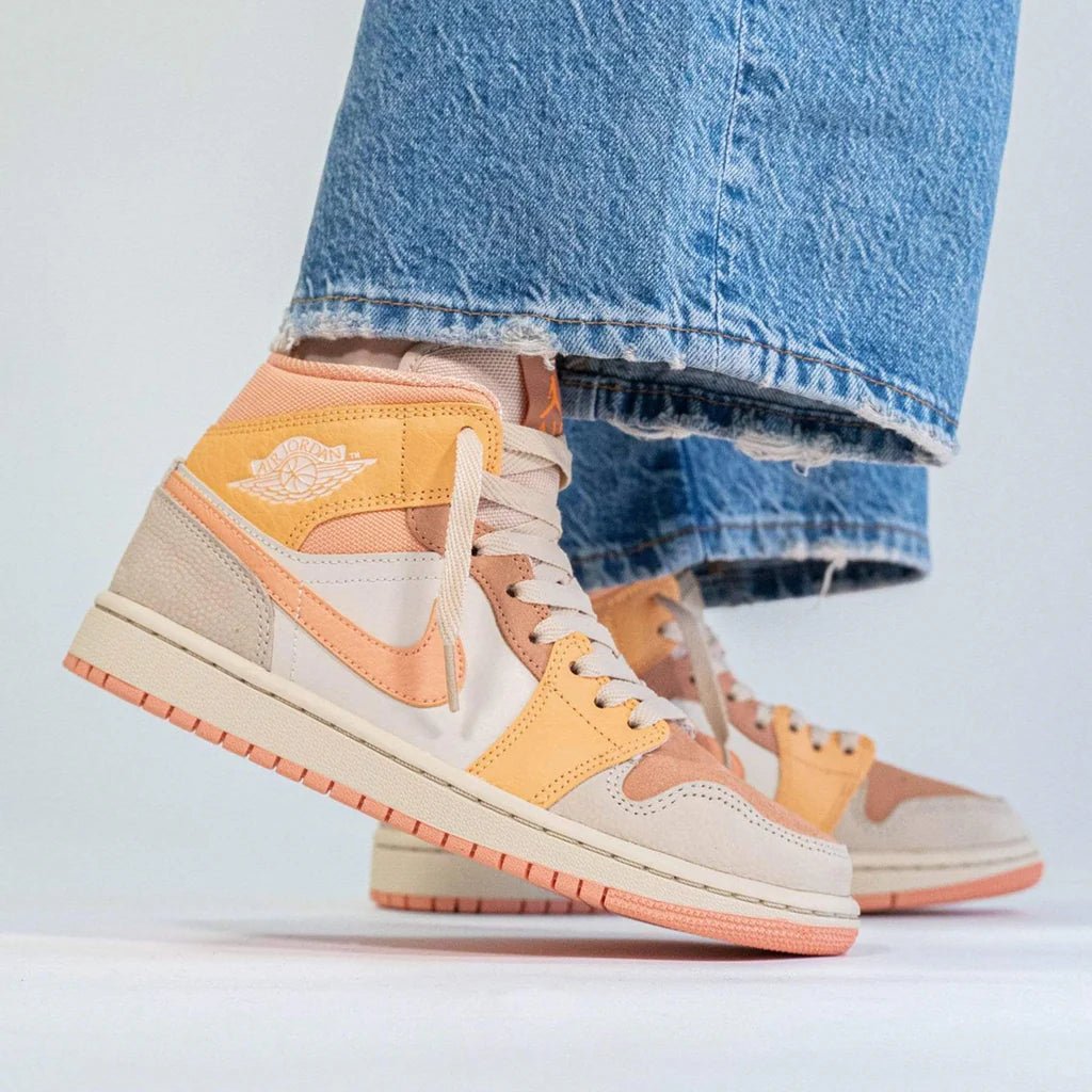 Air Jordan 1 Mid Apricot Orange - DH4270 - 800 - Men's and Women's Sneakers > Sneakers > Jordan 1 > Mid - Top Sneakers