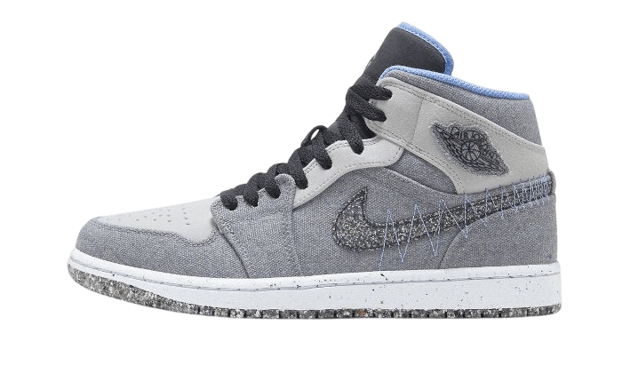 Air Jordan 1 Mid Crater Grey University Blue - DM3529 - 004 - Men's and Women's Sneakers > Sneakers > Jordan 1 > Mid - Top Sneakers