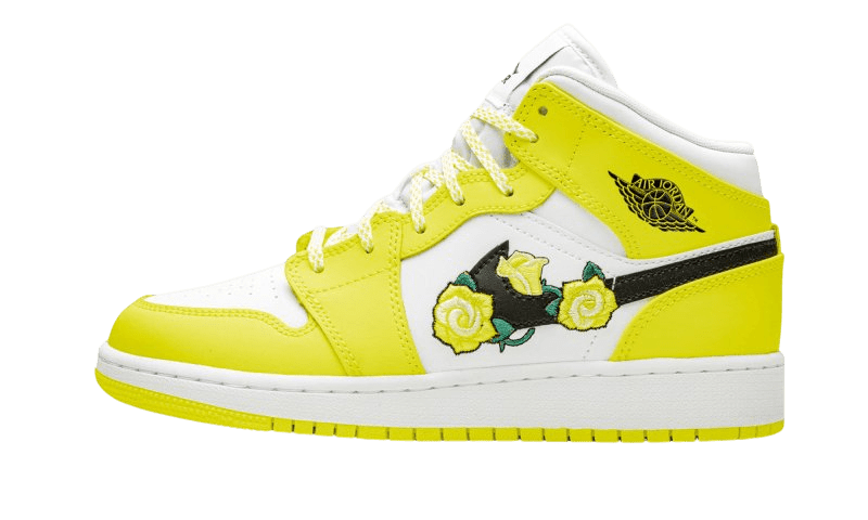 Air Jordan 1 Mid Dynamic Yellow - AV5174 - 700 - Men's and Women's Sneakers > Sneakers > Jordan 1 > Mid - Top Sneakers