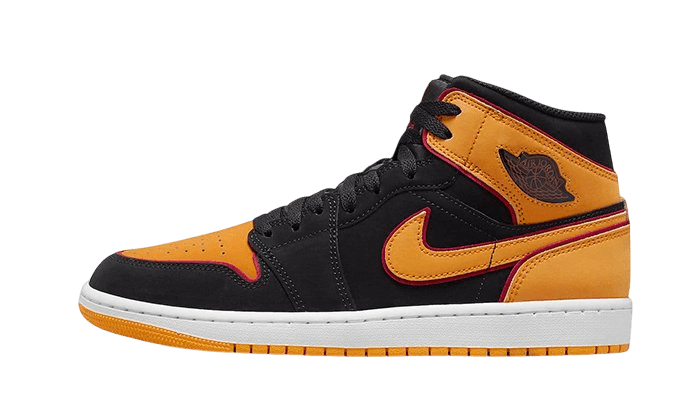 Air Jordan 1 Mid Fat Tongue Black Orange - FJ4923 - 008 - Men's and Women's Sneakers > Sneakers > Jordan 1 > Mid - Top Sneakers