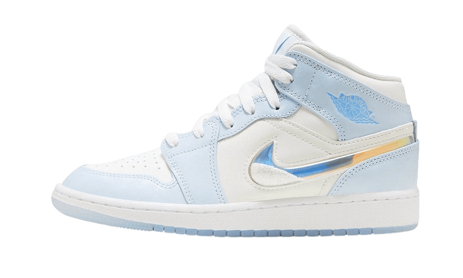Air Jordan 1 Mid Glitter Swoosh - FQ9117 - 400 - Men's and Women's Sneakers > Sneakers > Jordan 1 > Mid - Top Sneakers