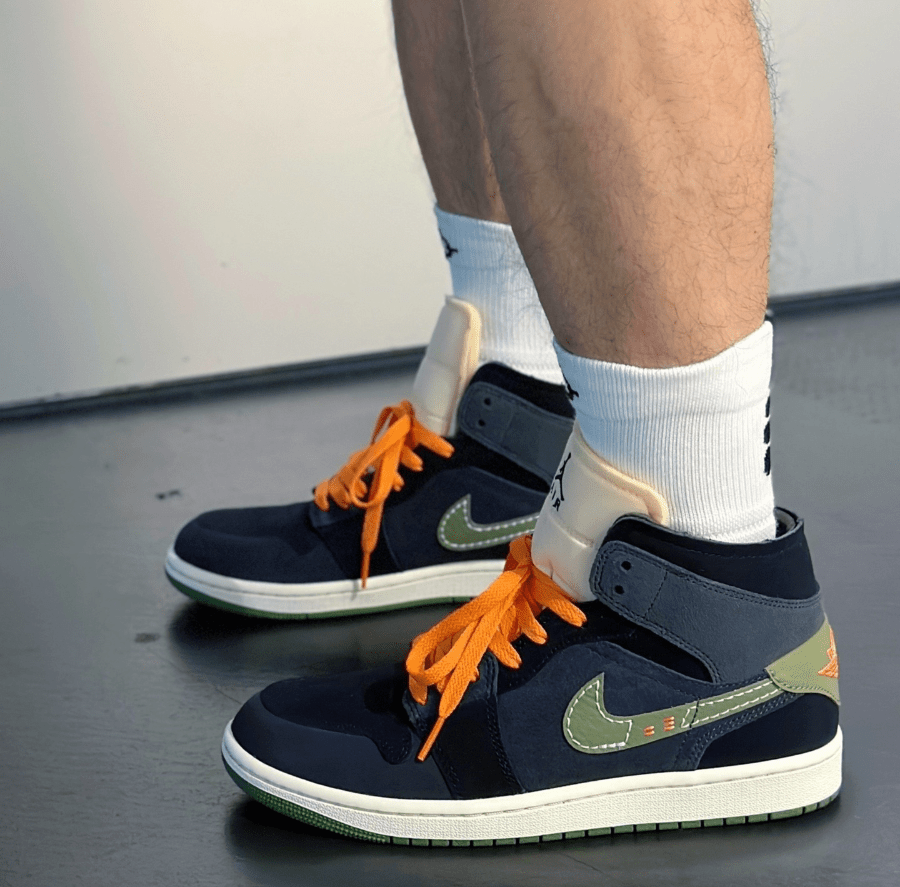 Air Jordan 1 Mid SE Craft Anthracite Light Olive - FD6817 - 003 - Men's and Women's Sneakers > Sneakers > Jordan 1 > Mid - Top Sneakers