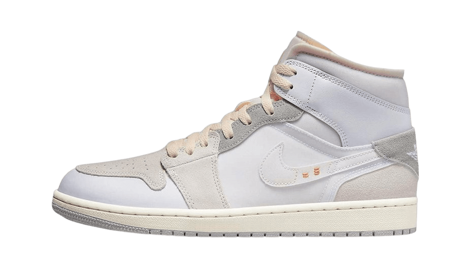 Air Jordan 1 Mid SE Craft Inside Out White Grey - DM9652 - 100 - Men's and Women's Sneakers > Sneakers > Jordan 1 > Mid - Top Sneakers
