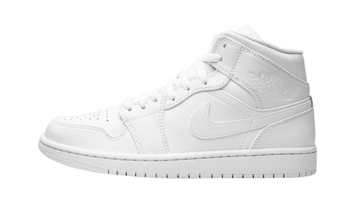 Air Jordan 1 Mid Triple White (2022) - 554724 - 136 - Men's and Women's Sneakers > Sneakers > Jordan 1 > Mid - Top Sneakers