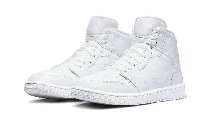 Air Jordan 1 Mid Triple White Patent Swoosh - DV0991 - 111 - sneakers