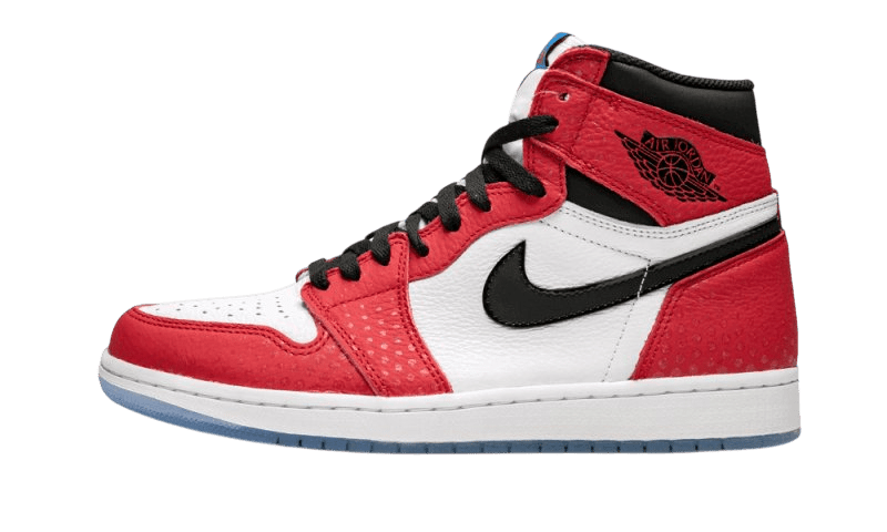 Air Jordan 1 Retro High Spider - Man "Origin Story" - 555088 - 602 - Men's and Women's Sneakers > Sneakers > Jordan 1 > High - Top Sneakers
