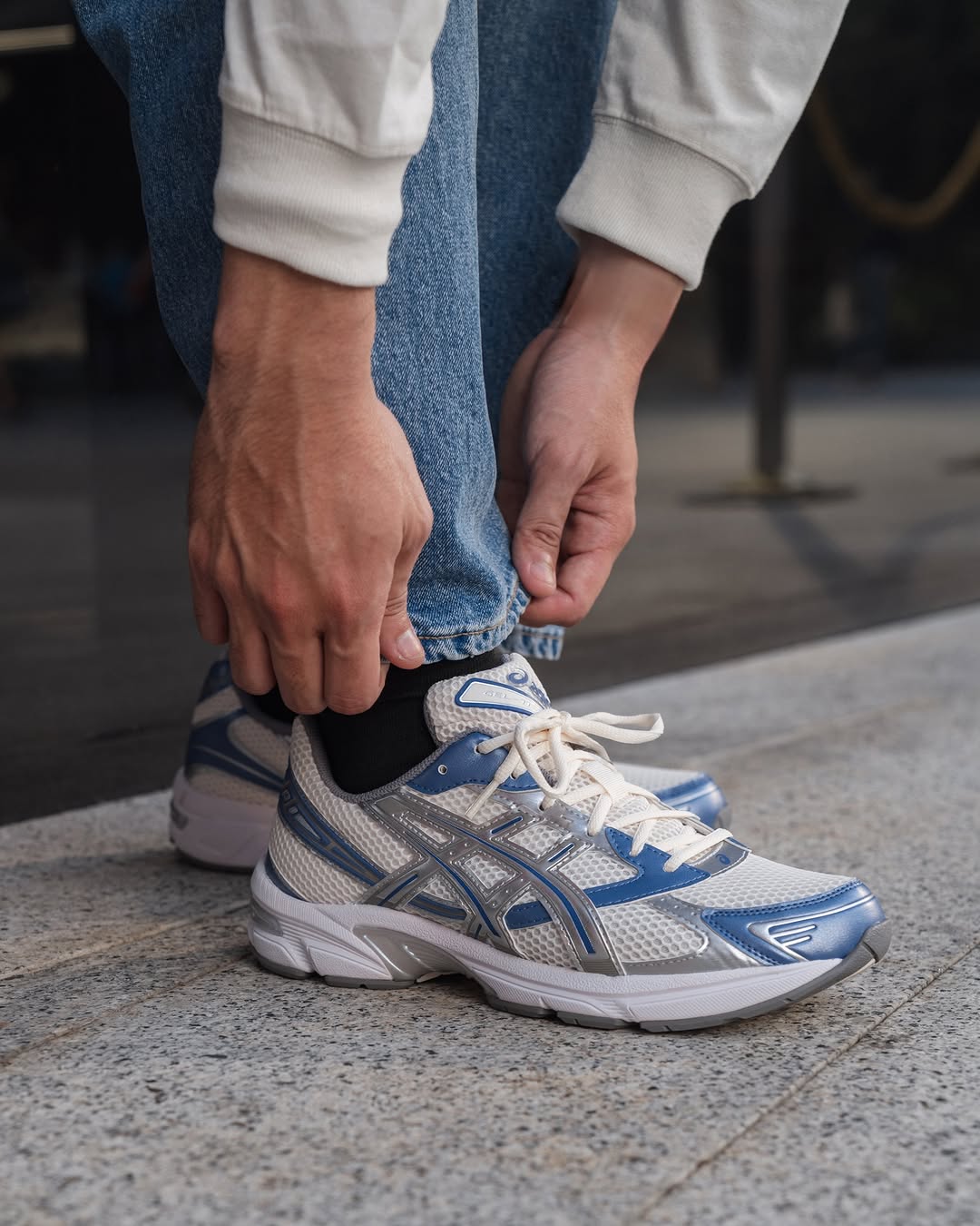 ASICS Gel - 1130 Cream Blueberry - 1203A609 - 101 - sneakers