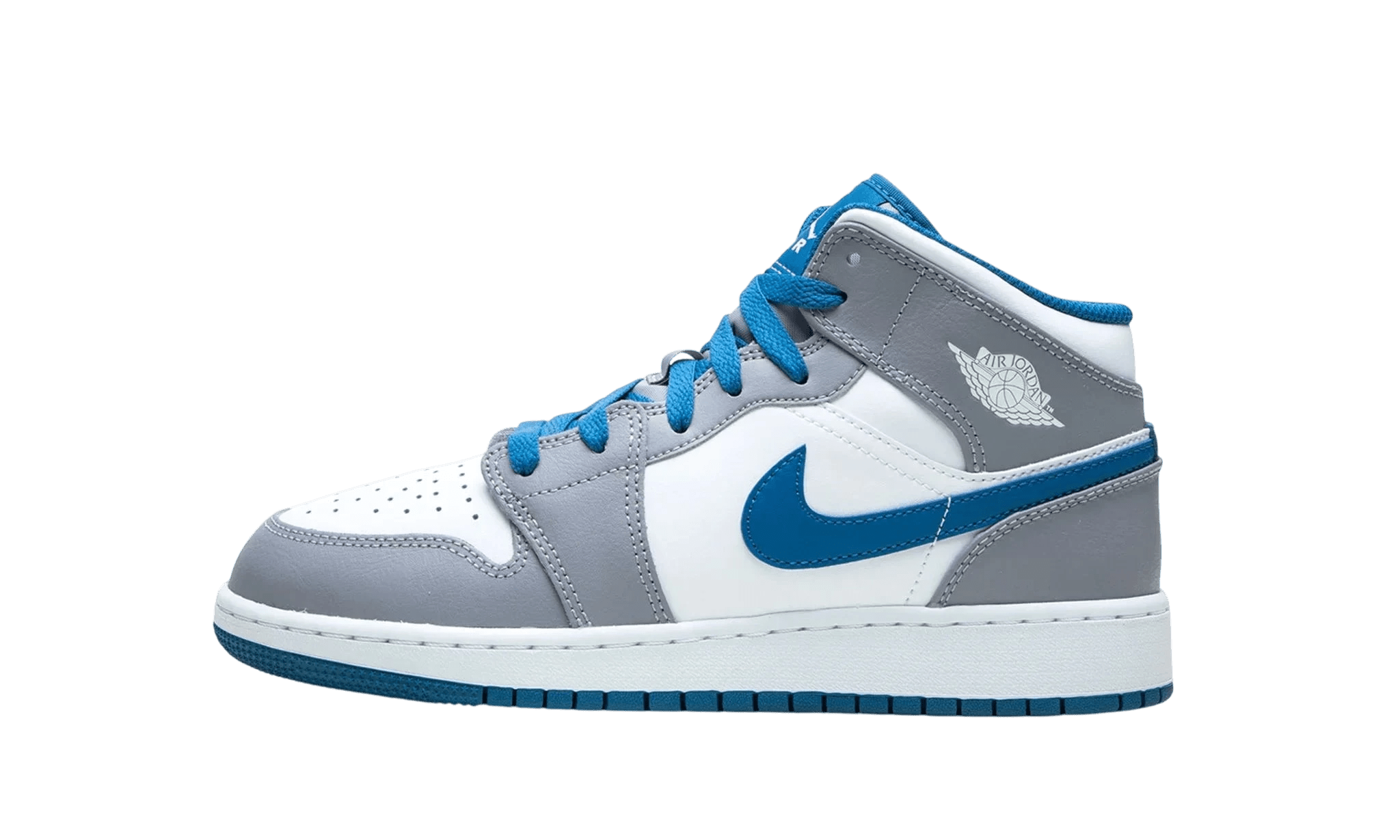 Jordan 1 mid "True Blue Cement" - DQ8426 - 014 - Men's and Women's Sneakers > Sneakers > Jordan 1 > Mid - Top Sneakers