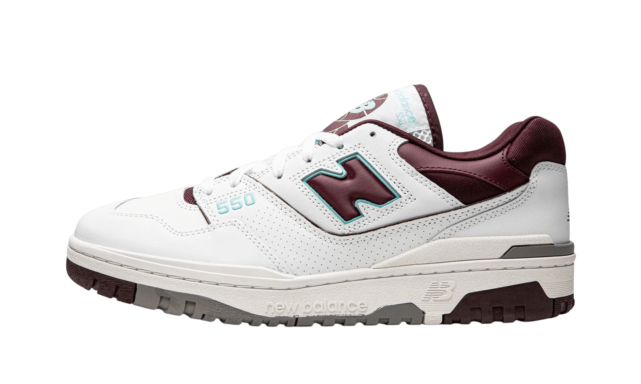 New Balance 550 Burgundy Cyan - BB550WBG - Men's and Women's Sneakers > Sneakers > New Balance 550 > Low - Top Sneakers