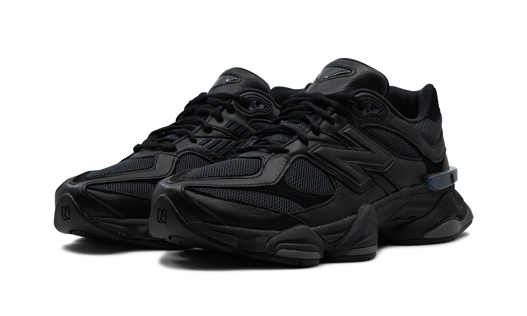 New Balance 9060 Triple Black Leather - U9060NRI - Men's and Women's Sneakers > Sneakers > New Balance 9060 > Low - Top Sneakers