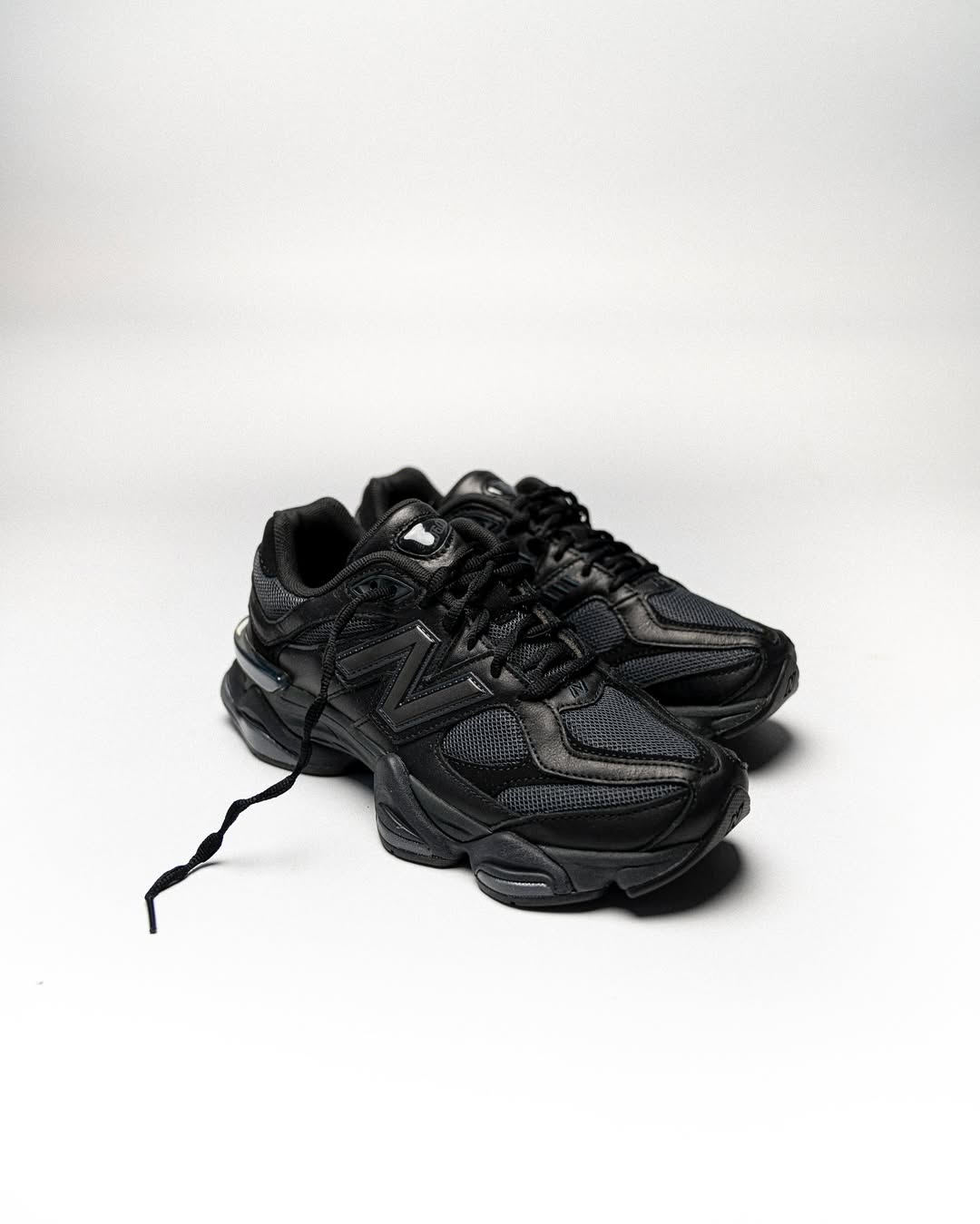 New Balance 9060 Triple Black Leather - U9060NRI - Men's and Women's Sneakers > Sneakers > New Balance 9060 > Low - Top Sneakers