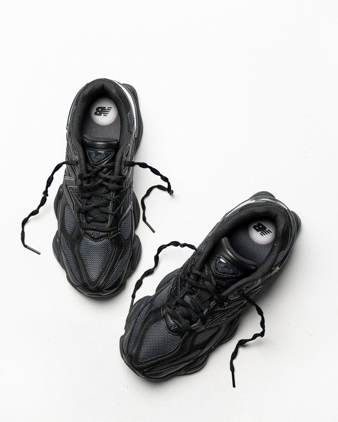 New Balance 9060 Triple Black Leather - U9060NRI - Men's and Women's Sneakers > Sneakers > New Balance 9060 > Low - Top Sneakers