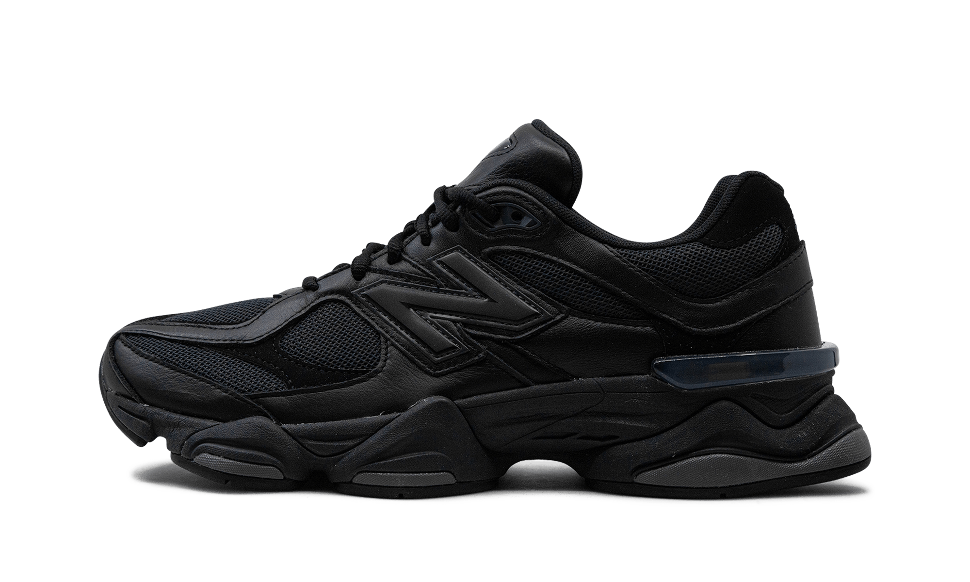 New Balance 9060 Triple Black Leather - U9060NRI - Men's and Women's Sneakers > Sneakers > New Balance 9060 > Low - Top Sneakers