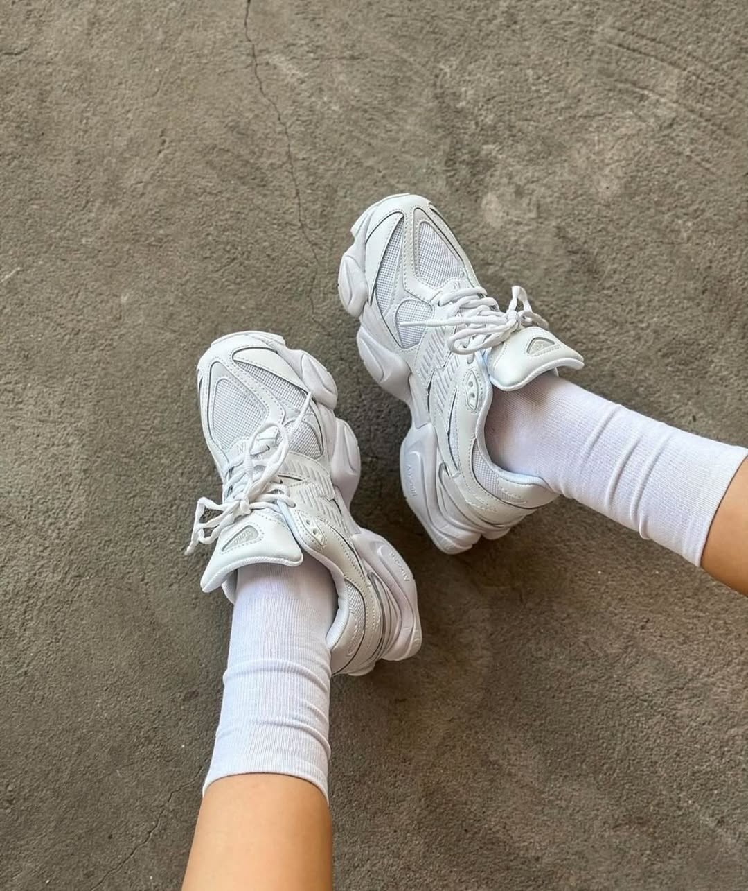 New Balance 9060 Triple White - U9060NRJ - Men's and Women's Sneakers > Sneakers > New Balance 9060 > Low - Top Sneakers