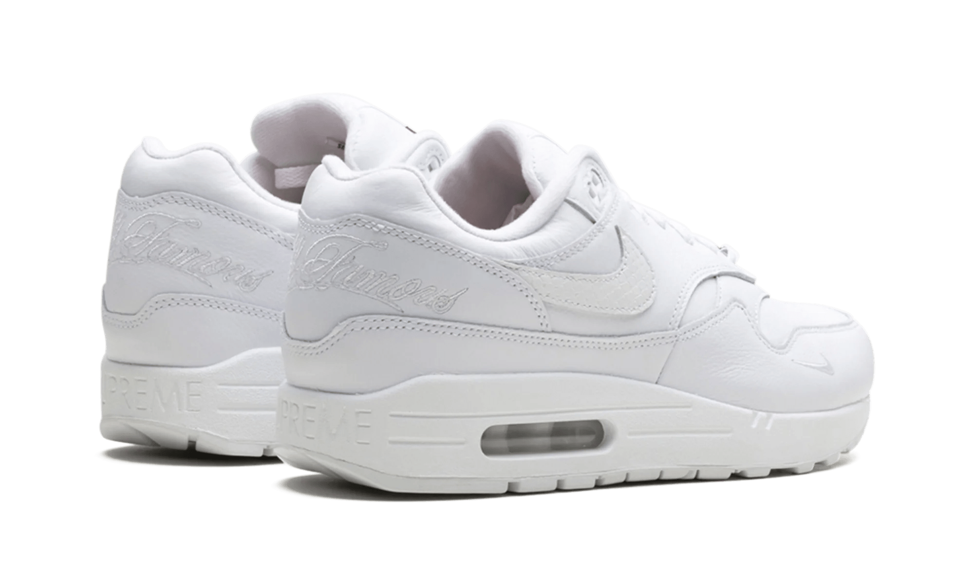 Nike Air Max 1 '87 SP Supreme Triple White - HF8813 - 100 - Men's and Women's Sneakers > Sneakers > Air Max 1 > Low - Top Sneakers