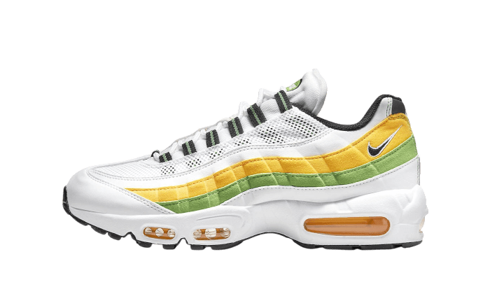 Nike Air Max 95 Essential White Green Apple Tour Yellow - DQ3429 - 100 - sneakers