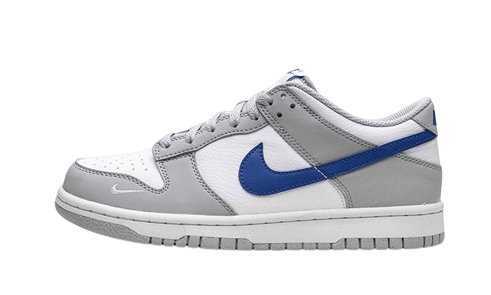 Nike Dunk Low Mini Swoosh Wolf Grey Game Royal - FN3878 - 001 - Men's and Women's Sneakers > Sneakers > Nike Dunk > Low - Top Sneakers