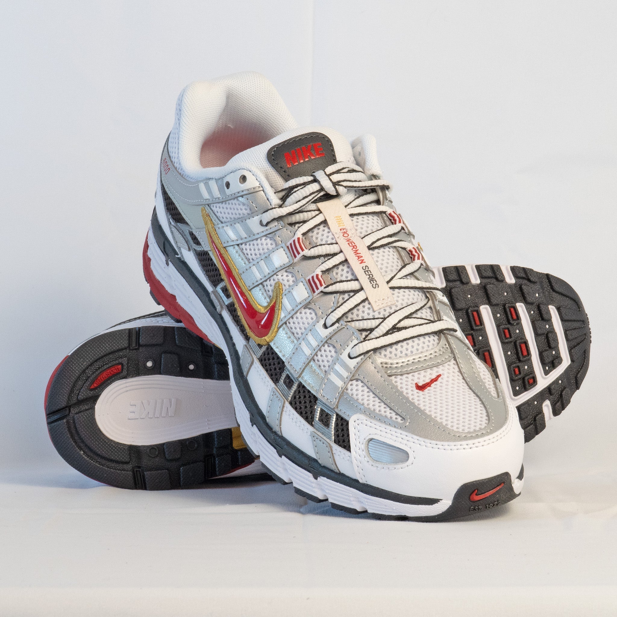 Nike P - 6000 White Gold Red - BV1021 - 101 - Men's and Women's Sneakers > Sneakers > P - 6000 > Low - Top Sneakers
