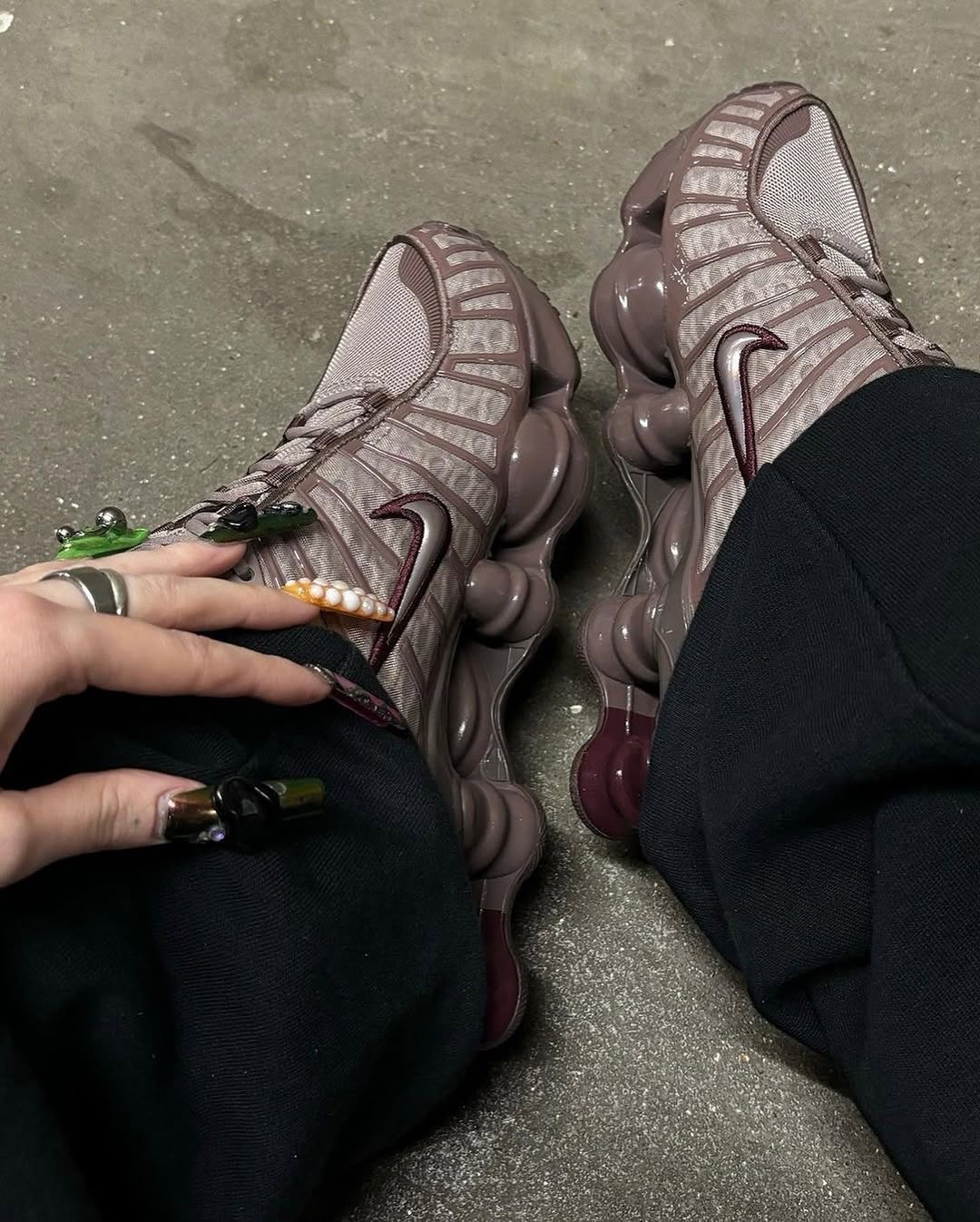 Nike Shox TL Pumice Night Maroon - AR3566 - 200 - Men's and Women's Sneakers > Sneakers > Shox TL > Low - Top Sneakers